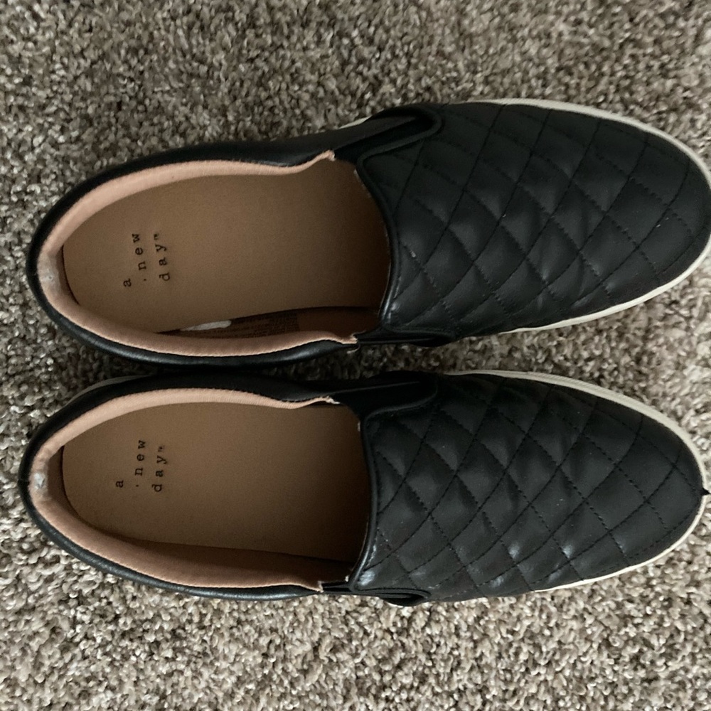 A new day black slip on sneakers / shoes